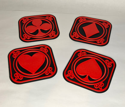 Spielkarten Untersetzer – 4er-Set Coaster (Herz, Pik, Karo, Kreuz) | Made in Germany