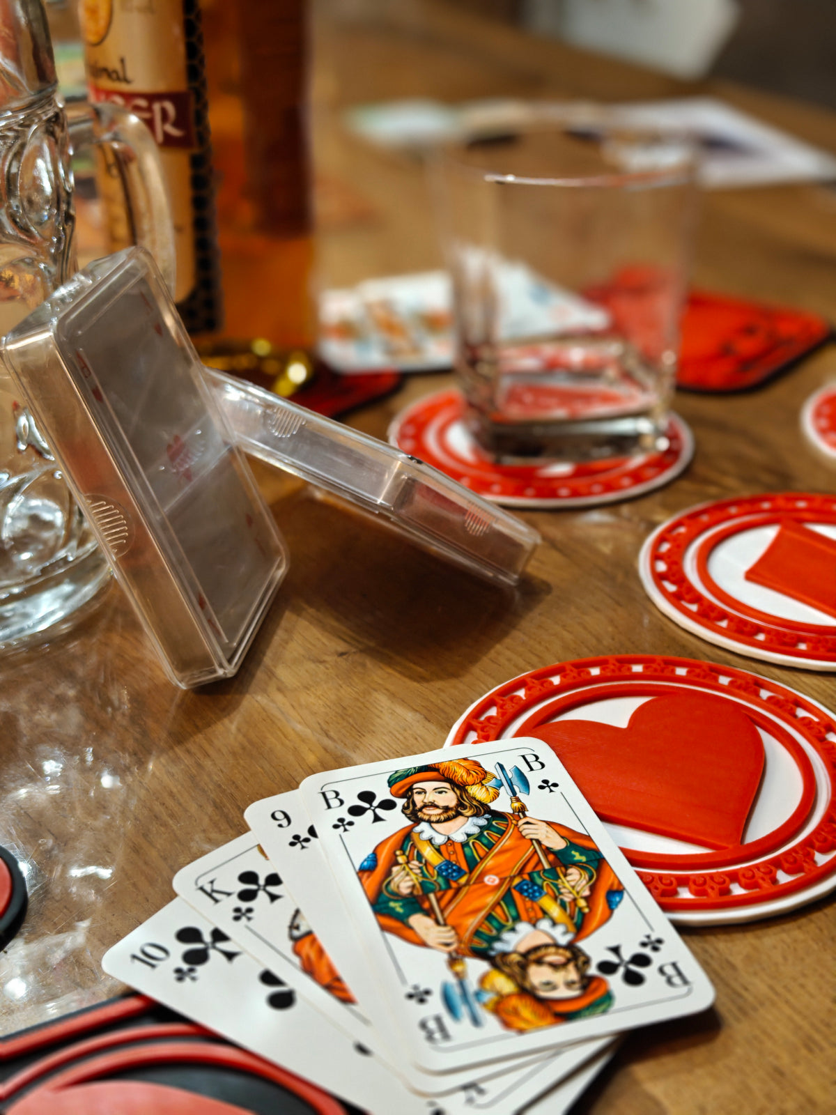 Spielkarten Untersetzer – 4er-Set Coaster (Herz, Pik, Karo, Kreuz) | Made in Germany