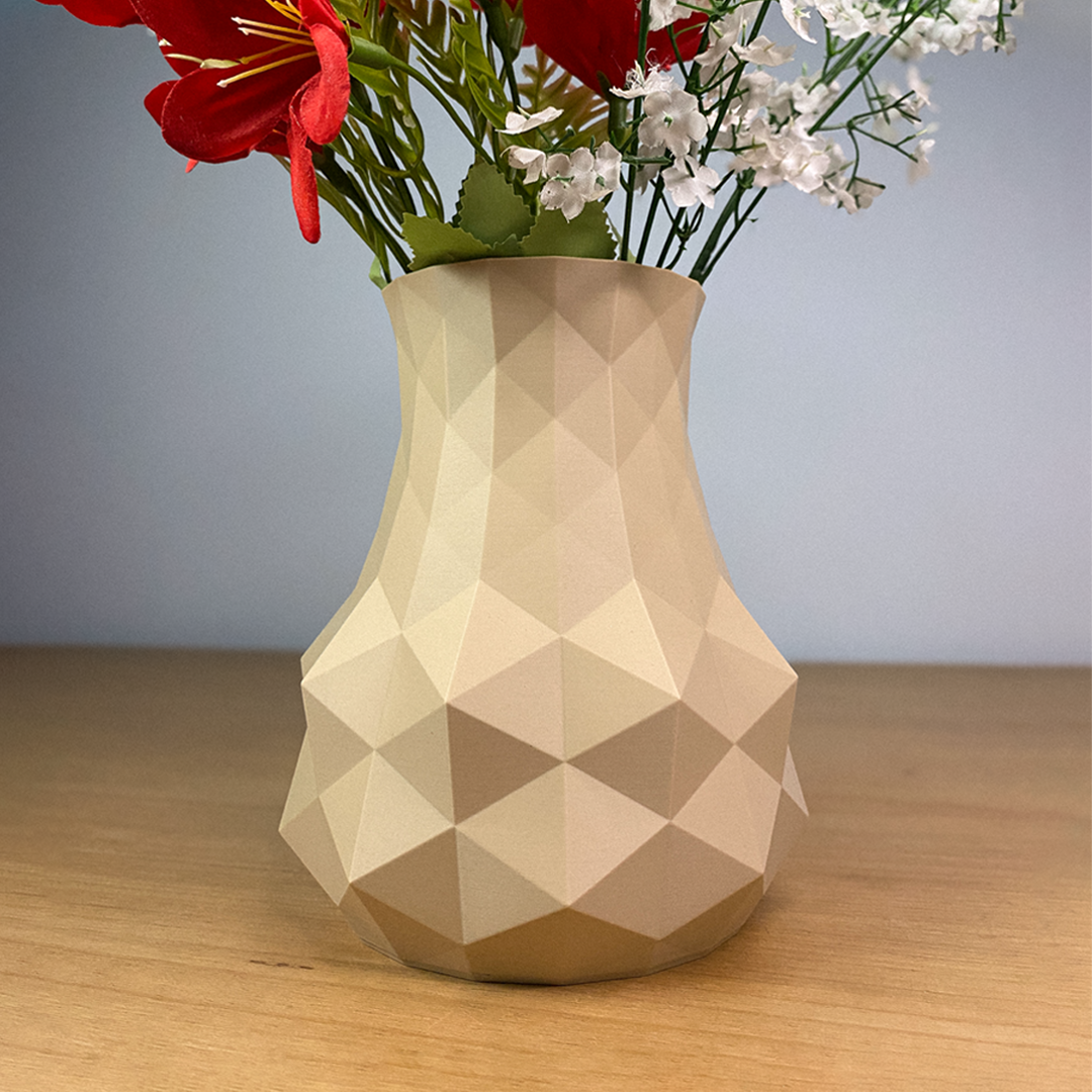 Plexa Vase — geometrisches 3D-gedrucktes Statement-Piece